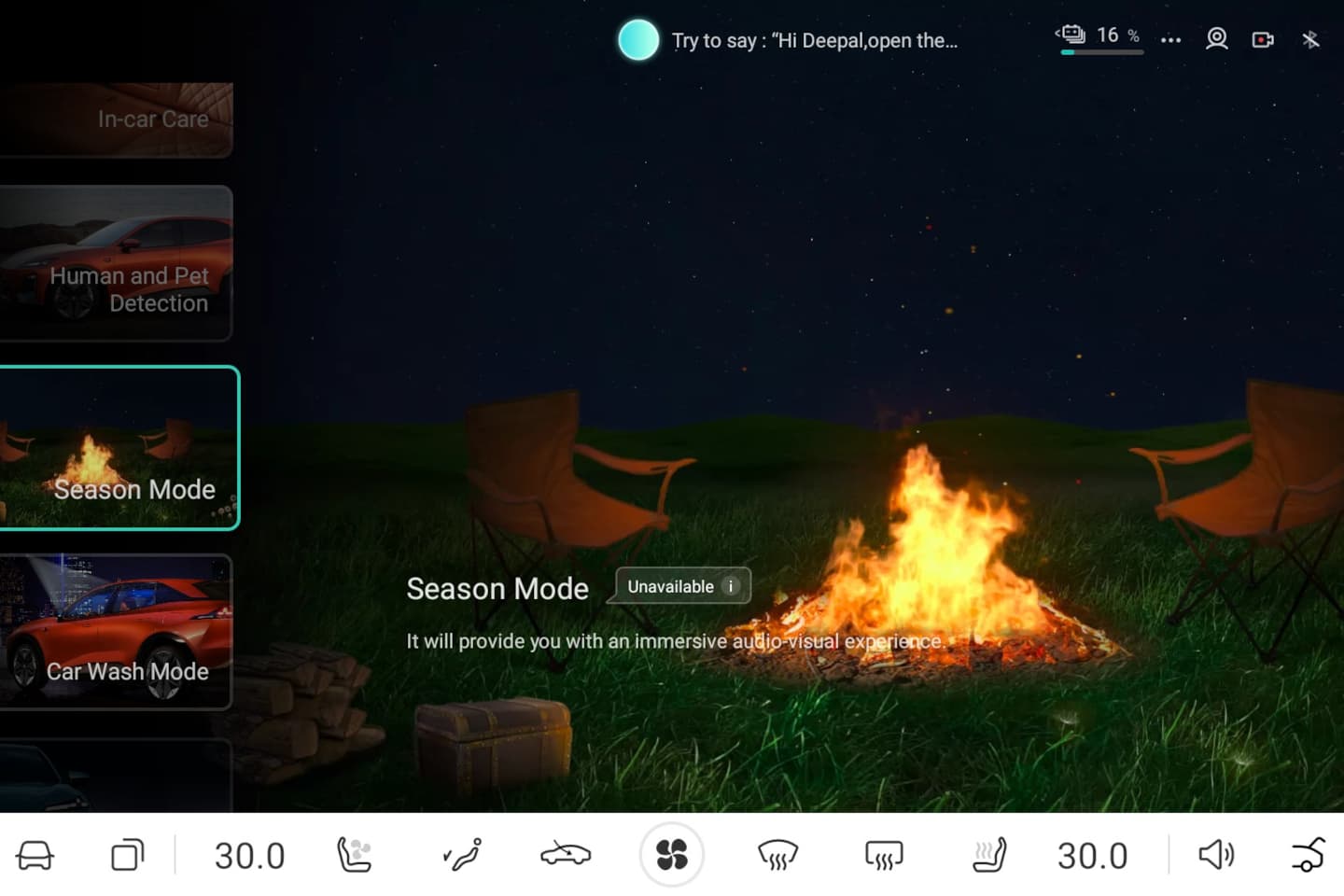 CHANGAN M AUTOMOCION-Modos inteligentes en el habitáculo-season mode